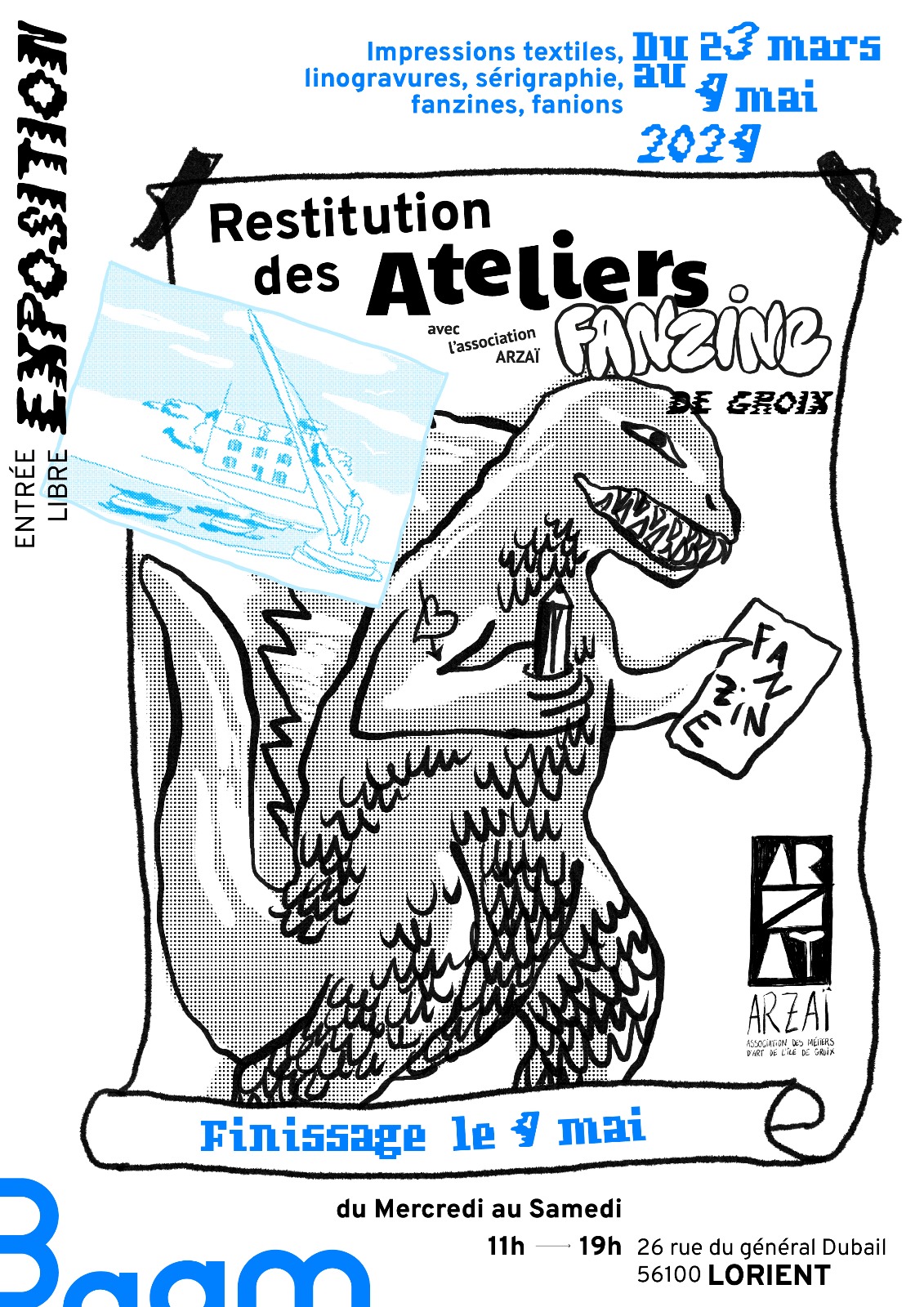 Affiche de l'evenement Restitution des ateliers Fanzines de Groix