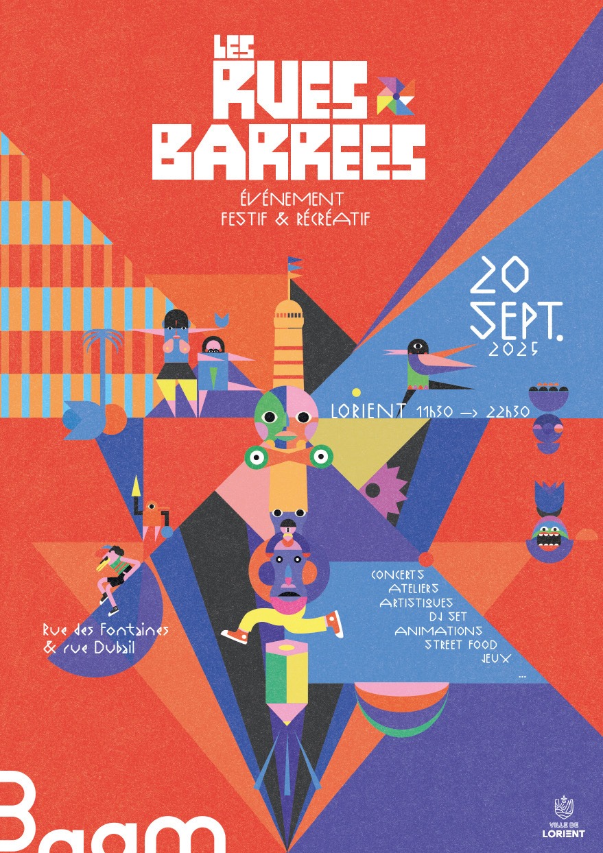 Affiche de l'événement gratuit Les Rues Barrées à Lorient le 20 Septembre 2025