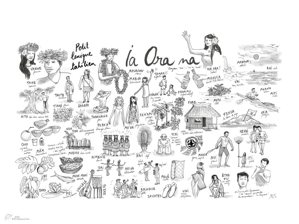 Lexique tahitien illustré par Table à Cartes