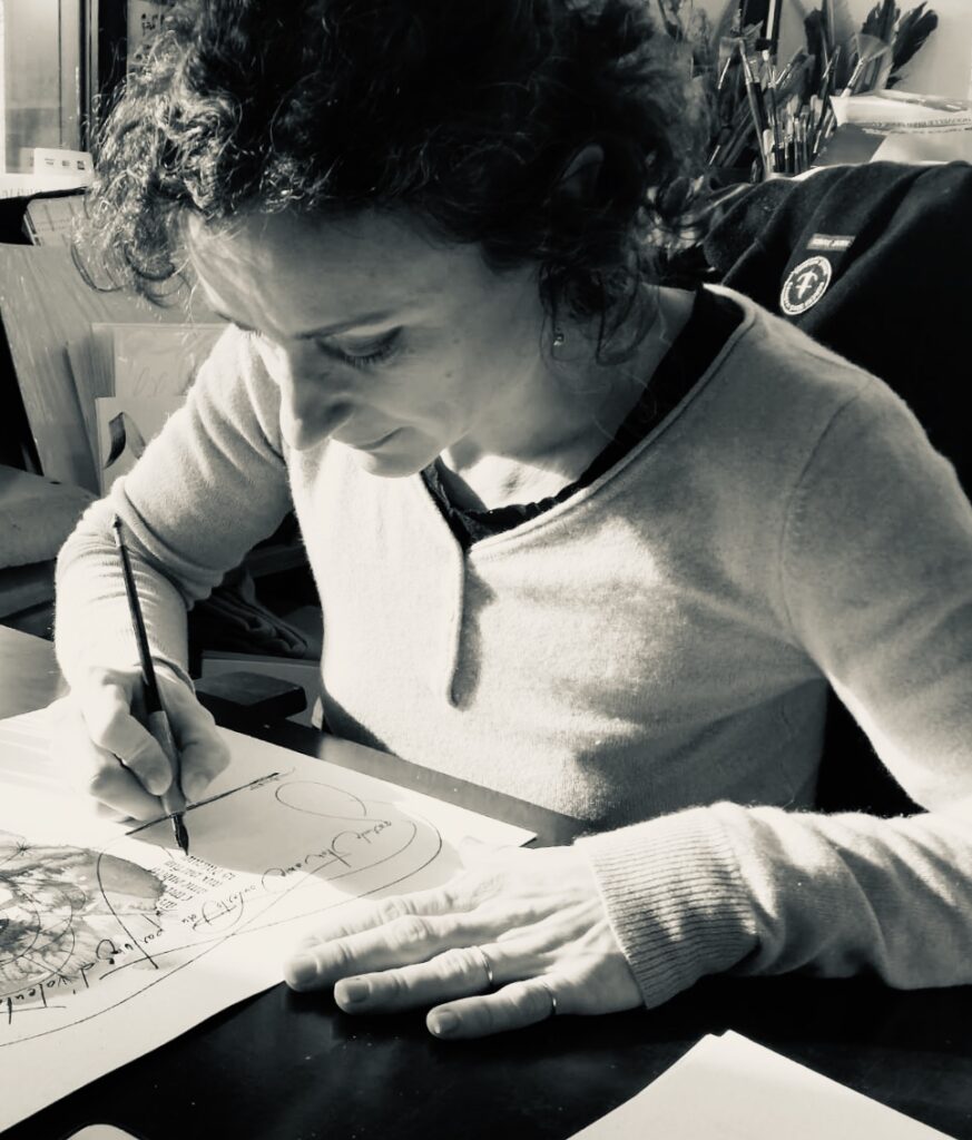 Calligraphie par l'artiste Mélanie Griffon à la Galerie Baam - Lorient