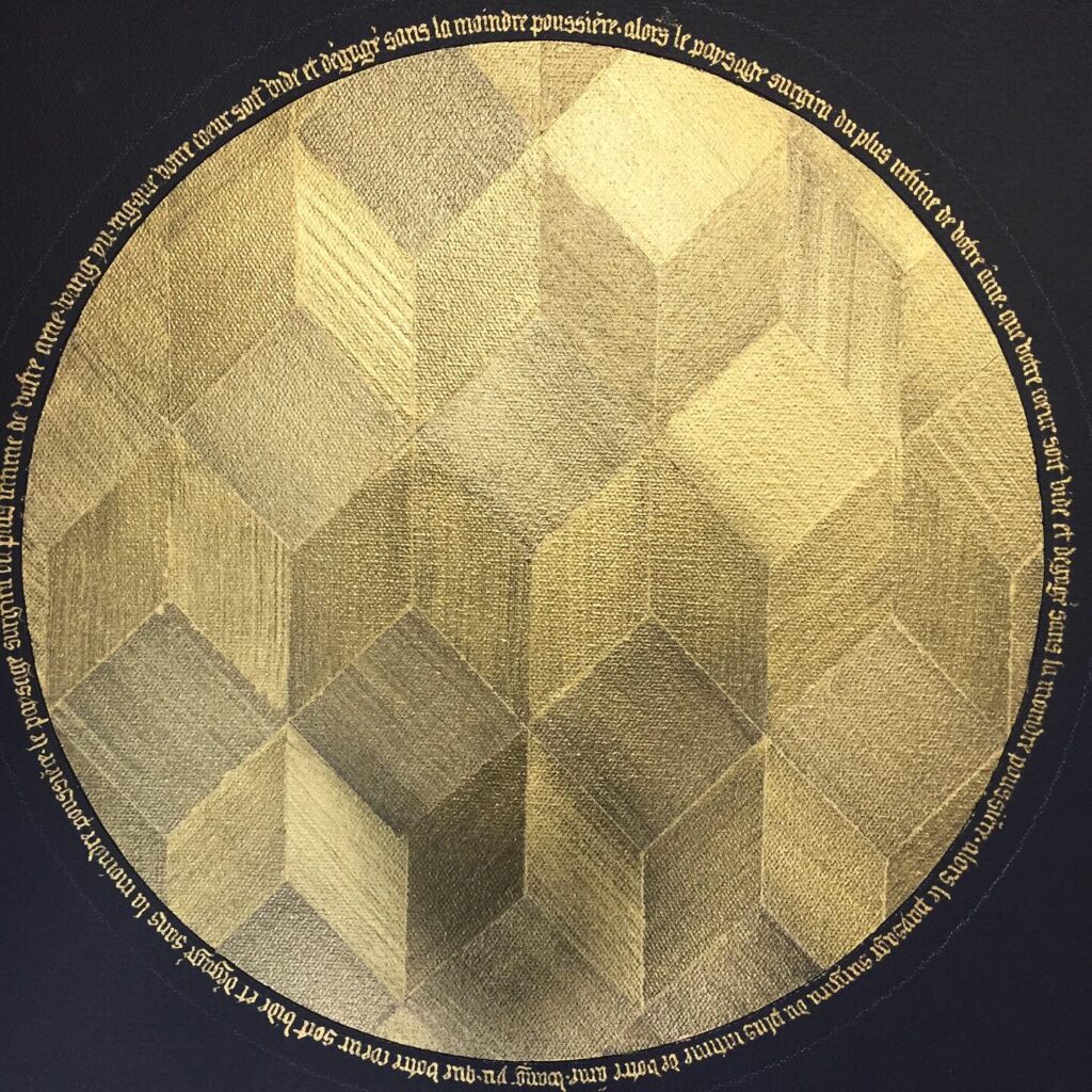 Oeuvre Soleil, calligraphiée par l'artiste Mélanie Griffon