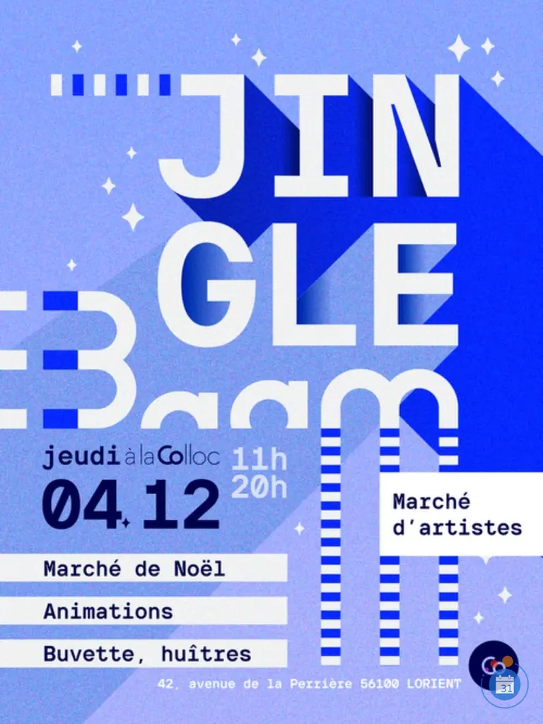 Affiche du marché de Noël du 04 décembre 2025 à La Colloc - avenue de la perrière